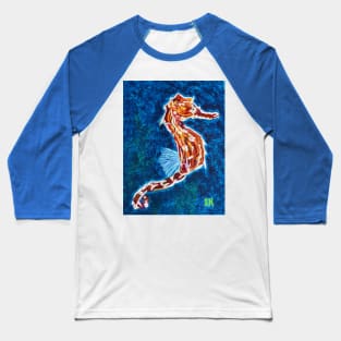 Southbound Seahorse Watercolor Baseball T-Shirt